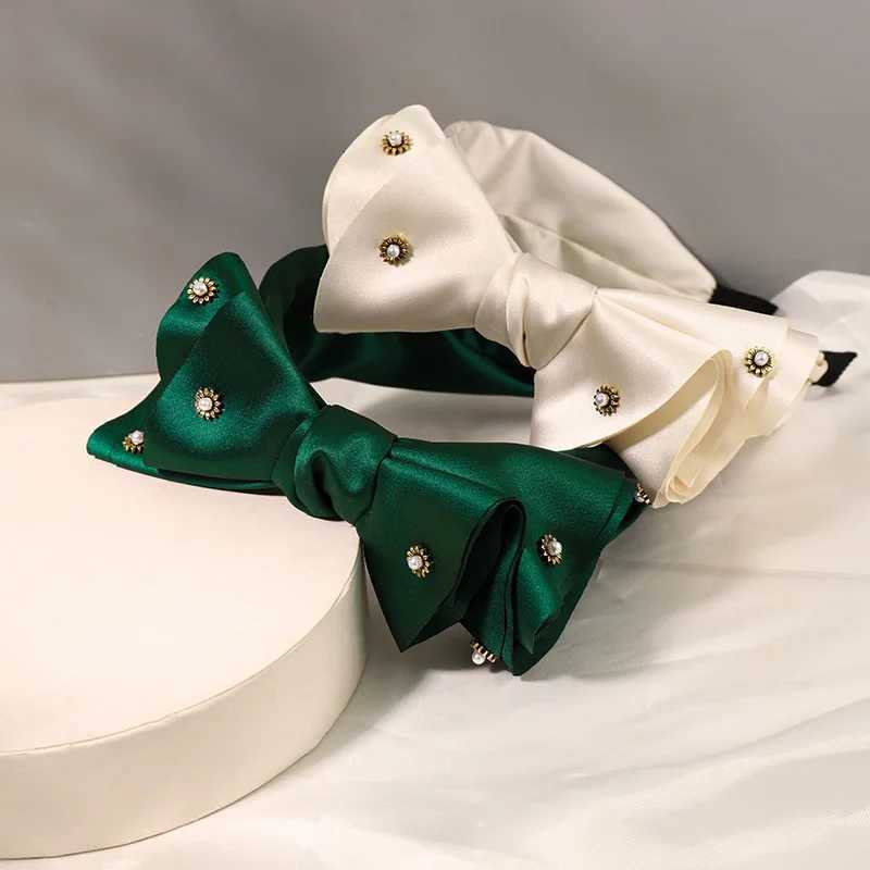 Fashion Satin Big Bow Rhinestone Hair Bands Ornament Accessories For Women Hair Accessories Wholesale Y250808