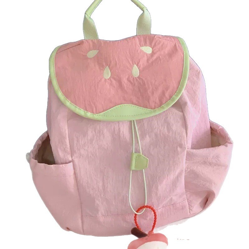 trend 2025 Autumn New Women s Backpack New Women s Dopamine Pomegranate Color Block Mini Backpack New Cute Book Bag Autumn New Designer Backpack