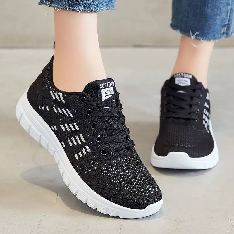 2025 Women's Casual Sneakers Comfortable Breathable Platform Fashion Women Versatile Lace-up Shoes Female Footwear ddmysaturn