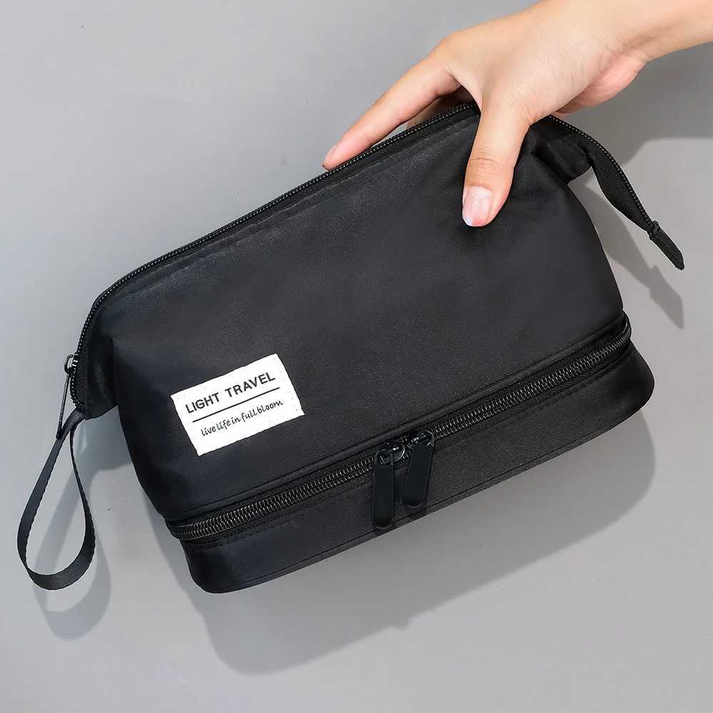 Travel Portable Cosmetic B Bag Large Capacity Double Layer Waterproof Makeup Pouch Waterproof Storage Bag Toiletries Organizer Y250808
