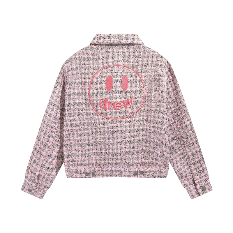 Drew House Knitting embroidery Men's Clothing high-end autumn and winter designer American retro print loose denim jacket