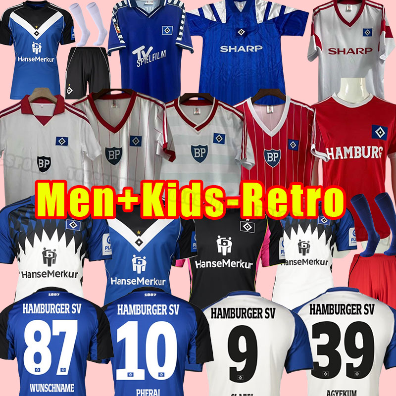 Men Kids Hamburger SV VAGNOMAN LEIBOLD Soccer Jerseys BILBIJA KITTEL BENES GLATZEL Home Away Football Shirt Uniforms Retro 74 75 80 81 83 84 85 87 92 93 00 3XL 4XL