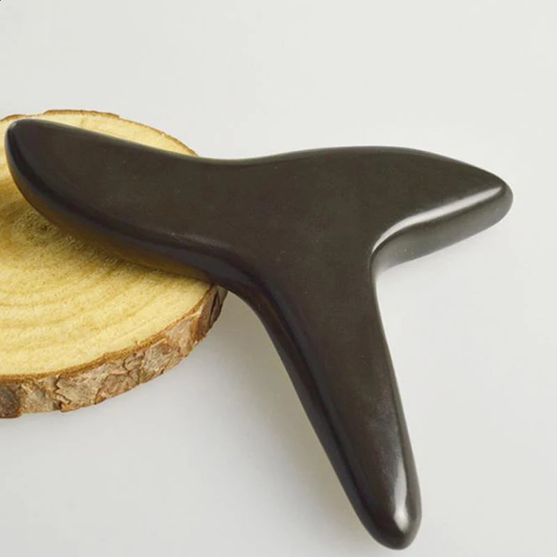 1PC Crystal Natural Stone Obsidian Massage Stone Guasha Scraping Facial Massager Black Bian Health Cure Stick 250808