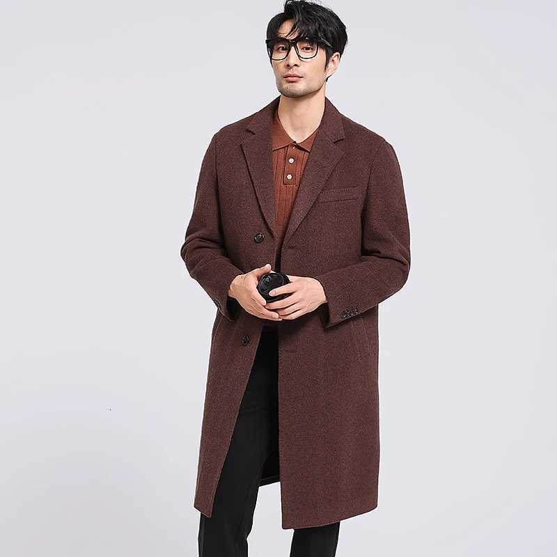 Stylish Men Cashmere Blend Overcoat Quiet Luxury Essential Coat With Detachable Down Vest Design Eco-friendly Garment Winter XJ250809