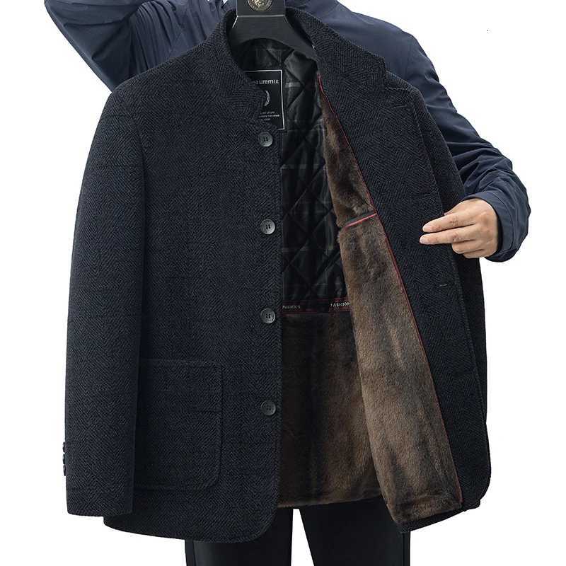 2025 Winter Mens Woolen Coats Causal Thick Warm Wool Top Overcoat Business Fleece Cotton Liner Windbreaker Jackets Clothing XJ250809