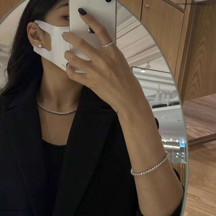 Wholesale Price 2.0mm Hip Hop Fine Jewelry Moissanite Dia Necklaces Sier Iced Out Tennis Chain Bracelets