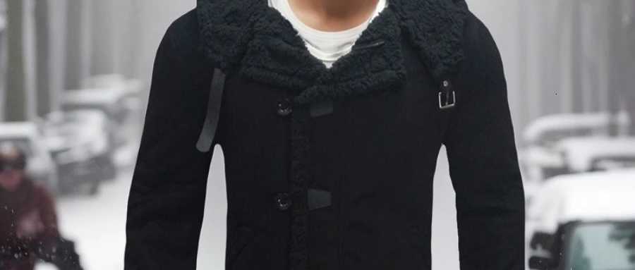 Men Hooded Winter New Suede Mens Coat Fur Integrated Thick Coat Wool Long Sleeve Parka with Pockets XJ250809