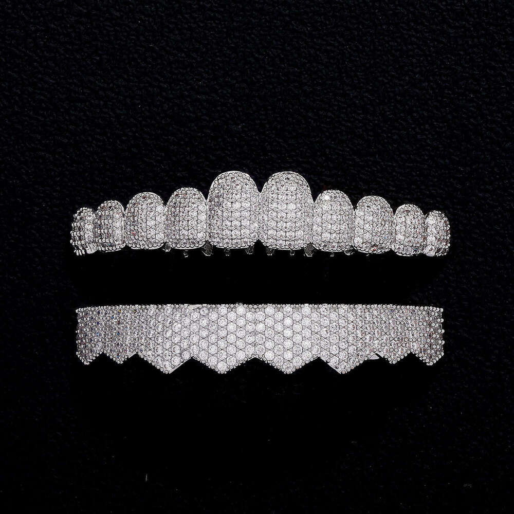 Special Price Zircon Full Dia Eight TEMU Hip-Hop Halloween Jewelry Rap Teeth Wholesale