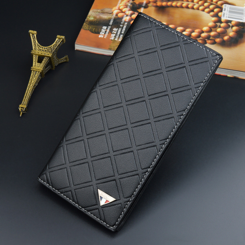 New Men's Luxury Bag Wallet Long Wallet For Men Youth Diamond Pattern Multi-card Slots Designer Bag Thin Business Soft Leather Wallet Suit Bag