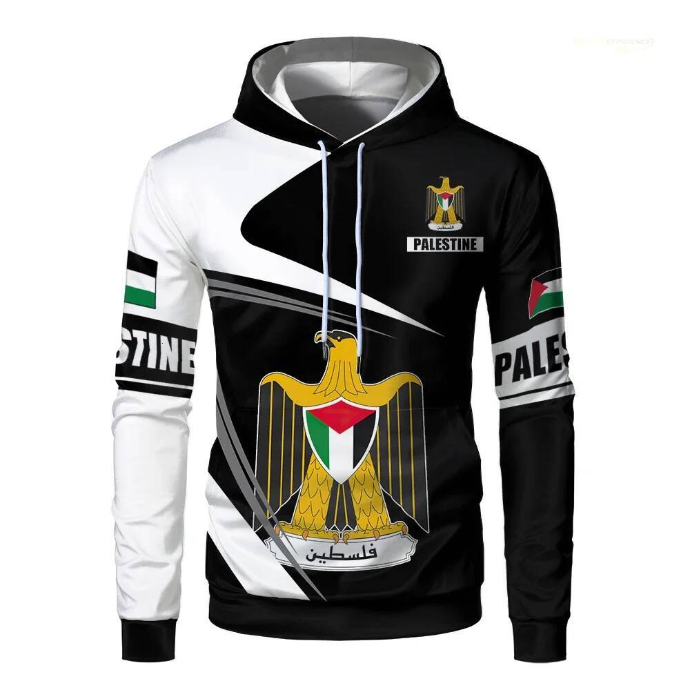 Palestine Flag 3D Print Men Women Hoodie Palestinian National Emblem Graphic Sweatshirt Casual Oversized Haruku Sport Pullover dongdumaoyi