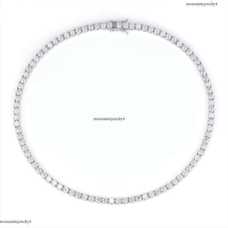 Wholesale Price 2.0mm Hip Hop Fine Jewelry Moissanite Dia Necklaces Sier Iced Out Tennis Chain Bracelets
