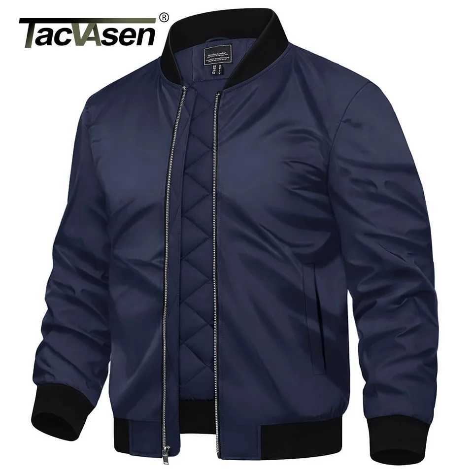 TACVASEN Winter Bomber Jackets Mens Thick Warm Padded Pilot Jacket Outdoor Windproof Waterproof Hiking Jacket Windbreaker W250809