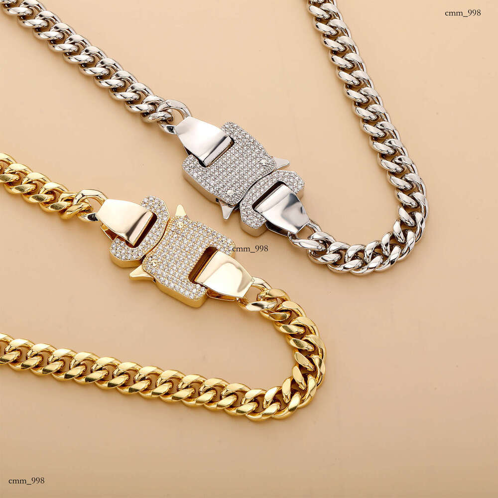 Functional Style 10MM Titanium Cuban Chain Hip-Hop Sterling Silver Trendy Necklace Unisex Simple Jewelry