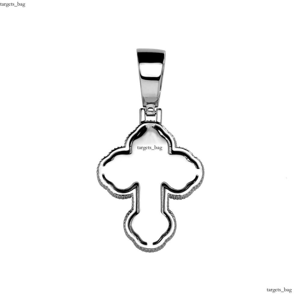 Hip Hop Necklace Cross TEMU Personality Trendy T Cubic Moissanite chain Men's Pendant Jewelry