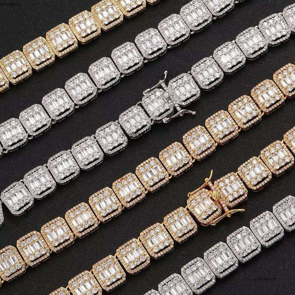 Hip Hop Jewelry Clustered Tennis Chain Mixed with Zircon Necklace for Men and Women