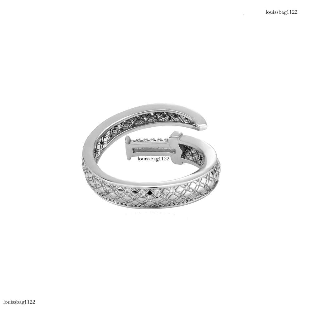 New Versatile Open Diamond Live Personality Design Sword of Justice Ring Earrings Couple Gift