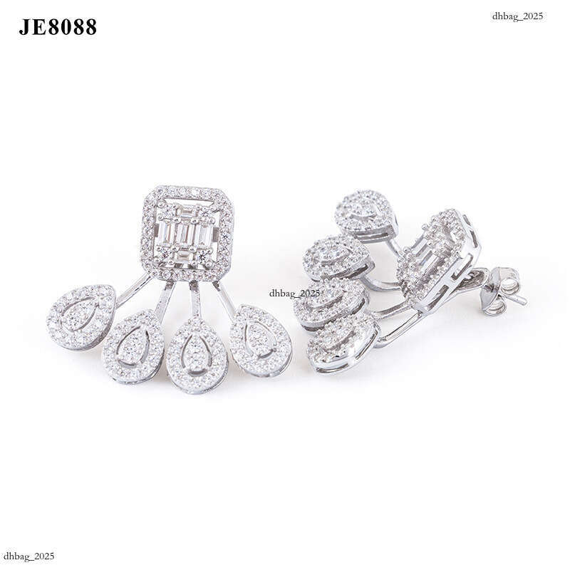 ICED OUTins Minimalist Hollow Sier Zircon Elegant Simple Earrings