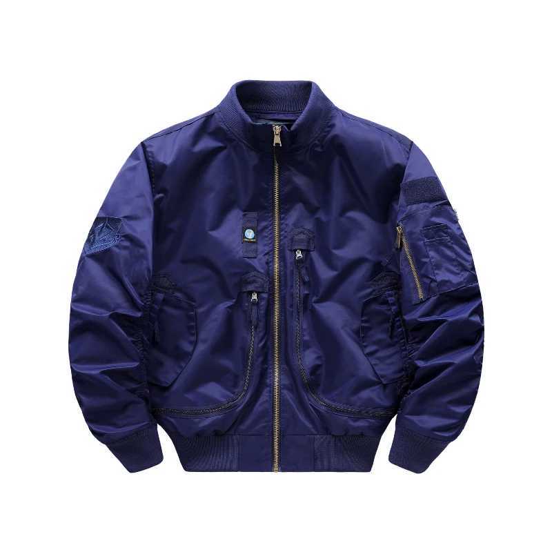 Mens jacket MA pilot jacket 2025 new embroidered stand collar American workwear jacket Spring and Autumn trendy casual jacket W250809