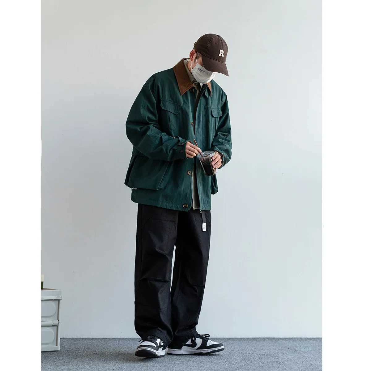 Trendy American Style Couple Lapel Color Blocking Casual Jacket For Men Women Loose Fit Versatile Workwear Spring New Model W250809