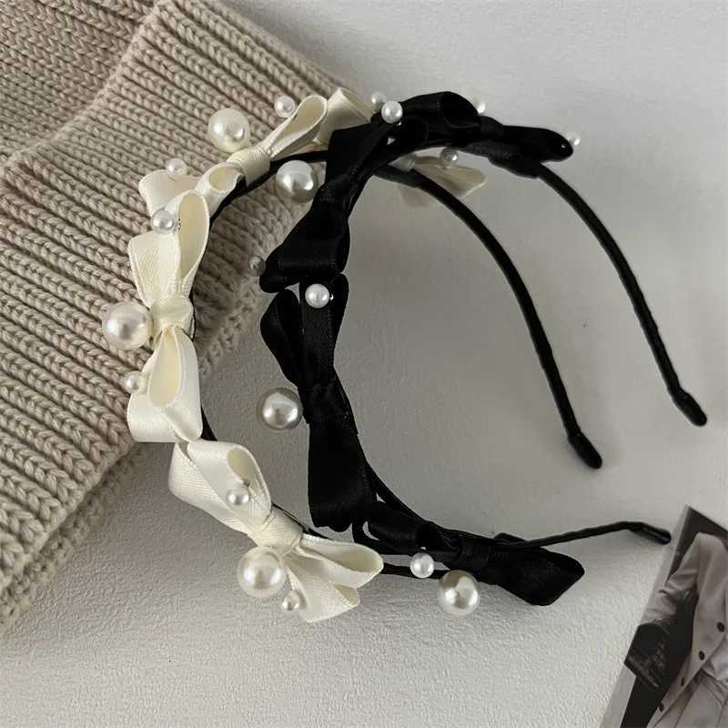 2024 Fl Sky Star Pearl Hair Band band Wen Rantic Forr Classic Black and White Pearl Wr Hair Hoops Y250809