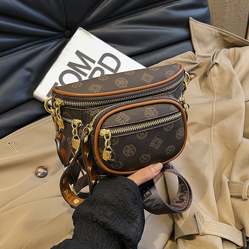 waist bags designer women 2025 Trendy 3-Way Convertible Sling Bag for Women, Chic Multi-pocket Ribbon Strap Shoulder Bag & Crossbody Purse