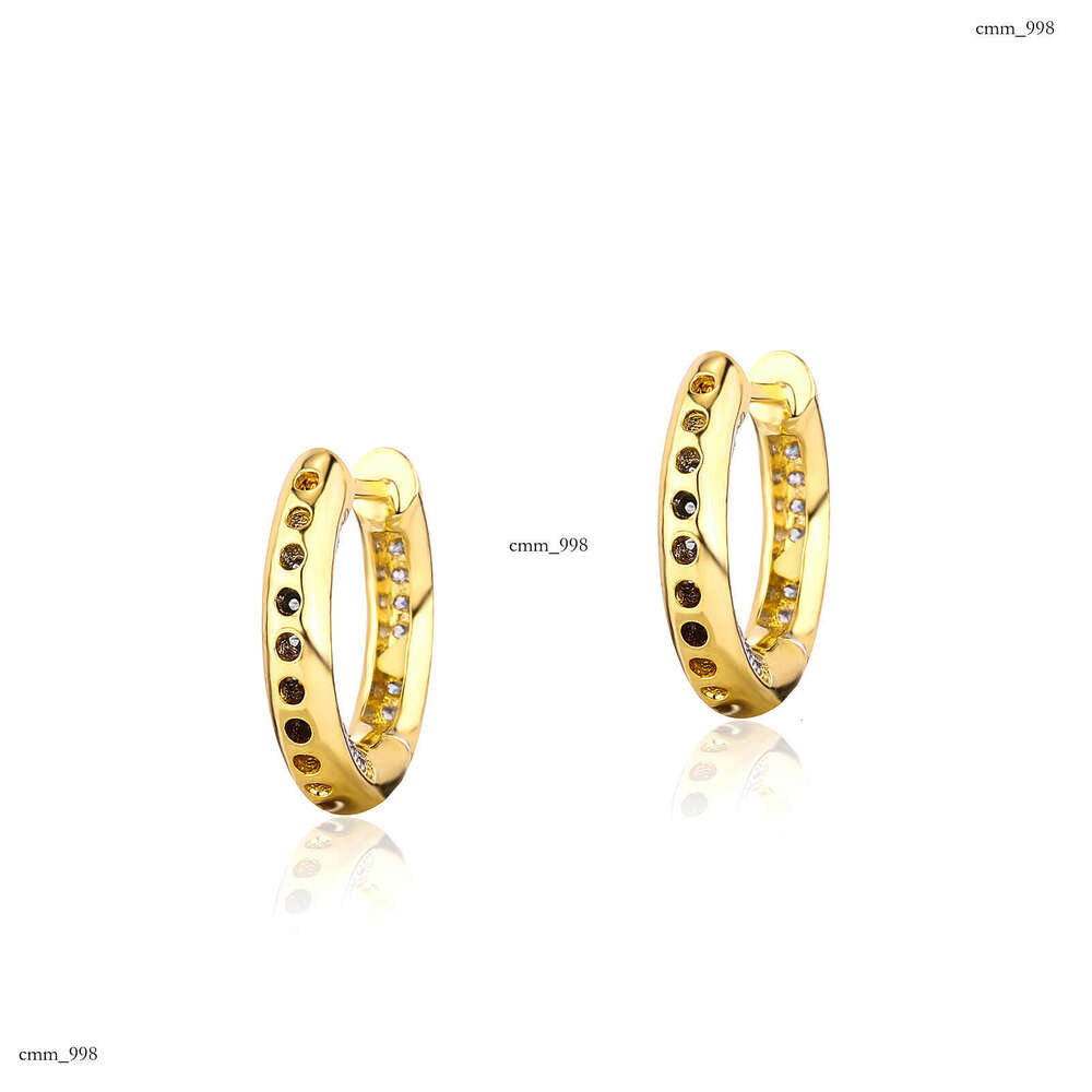 Minimalist Fashion Elegant Full Dia Hollow Classic Slimming Hoop Earrings Unisex Versatile