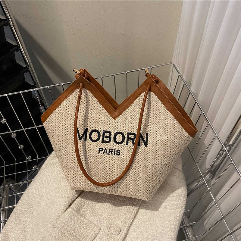 Free shipping designer bags Womens Autumn New Leisure Large Capacity Small Fashion Shoulder Tote Bag Simple Underarm Weave casual and fashionable bags
