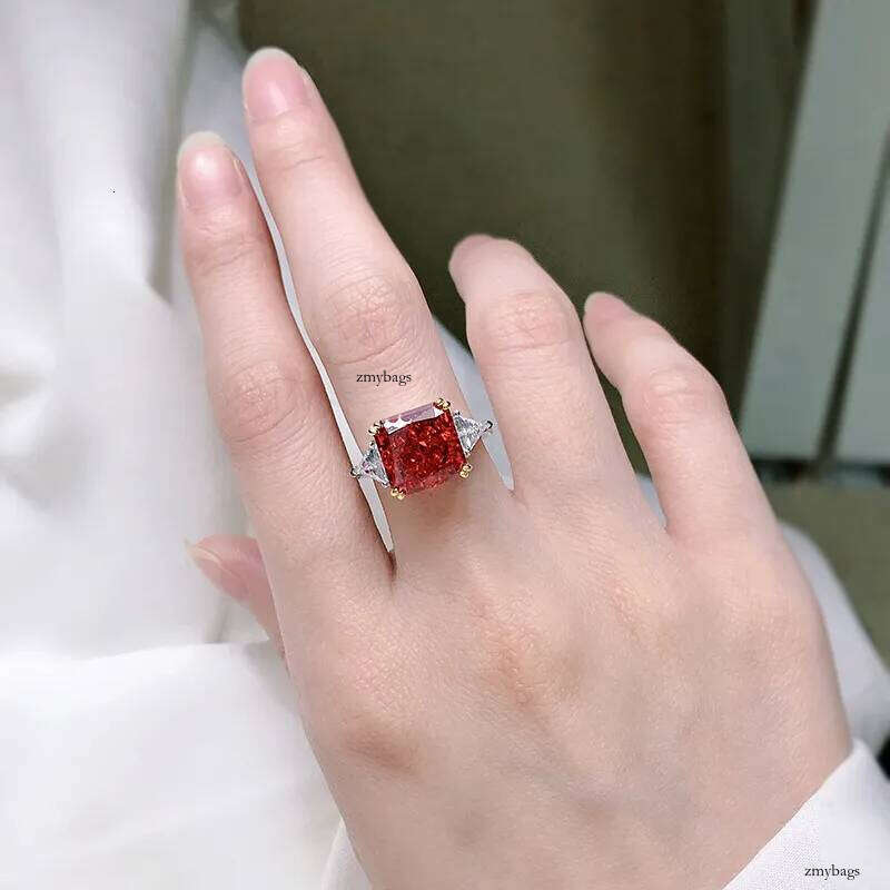 2025 Choucong Elegant Sparkling Jewelry Genuine 100% S Sterling Sier Ice Cut Multicolor Moissanite Dia Eternity Party Lady Aquamarine Wedding Ring Gif