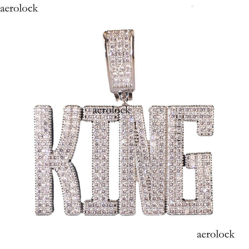 Hip-Hop Full Moissanite chain Regular Script Letter Trendy Brand DIY Splicing Personalized Niche Design Pendant Necklace