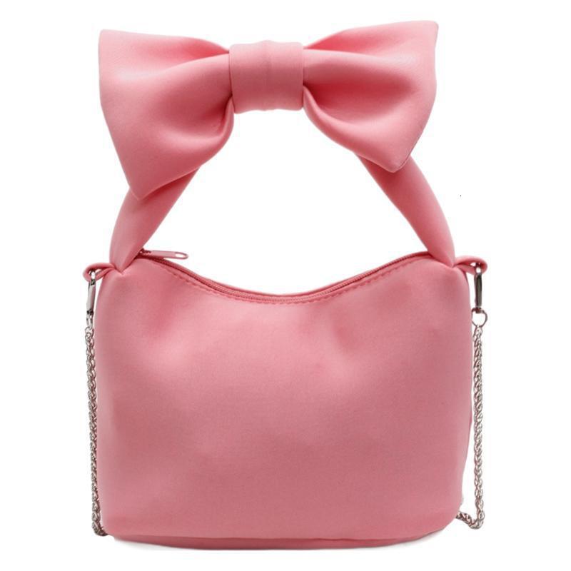 2025 Autumn new sweet girl pink bow women s handbag new casual shoulder bag fashion chain new women s crossbody bag autumn new designer bag