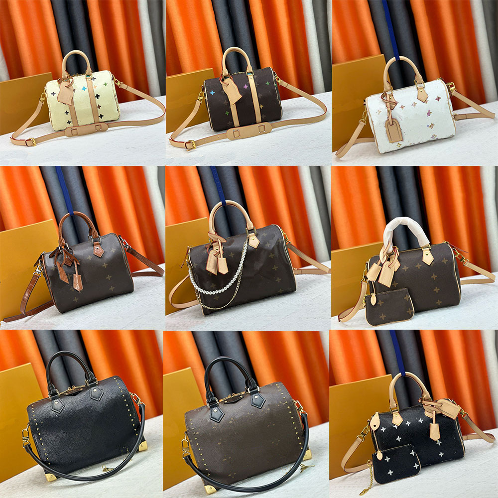 Murakami Designer bag 30CM Hand-held Boston Bag Women luxury Designer Leather Handbag Women One-Shoulder Crossbody Bag High Quality luxury bag source factory