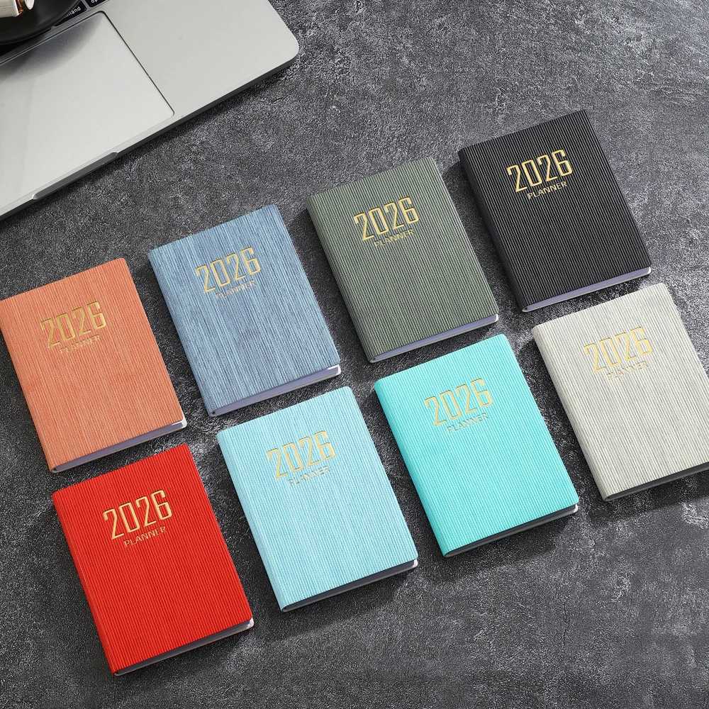 A7 Specification 2026 English Planner Book Mini Portable Pocket Daily Schedule Book 64 Sheets 128 Pages Thin Weekly Calendar Z250809