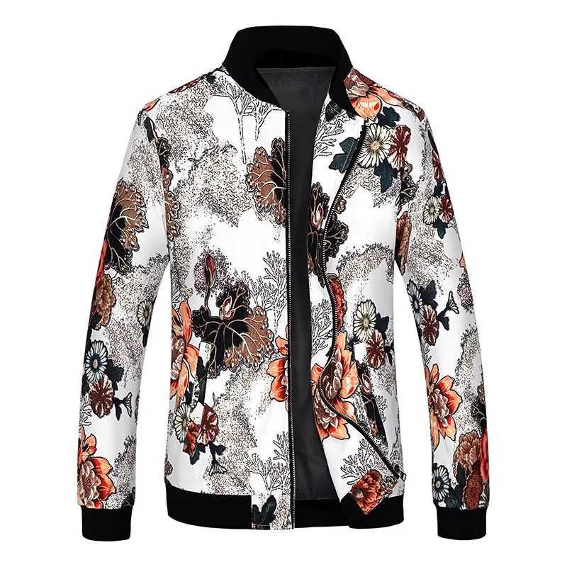 Spring New Mens Handsome Printed Mens Jacket Fashionable and Casual Youth Slim Fit Sports Jacket W250809