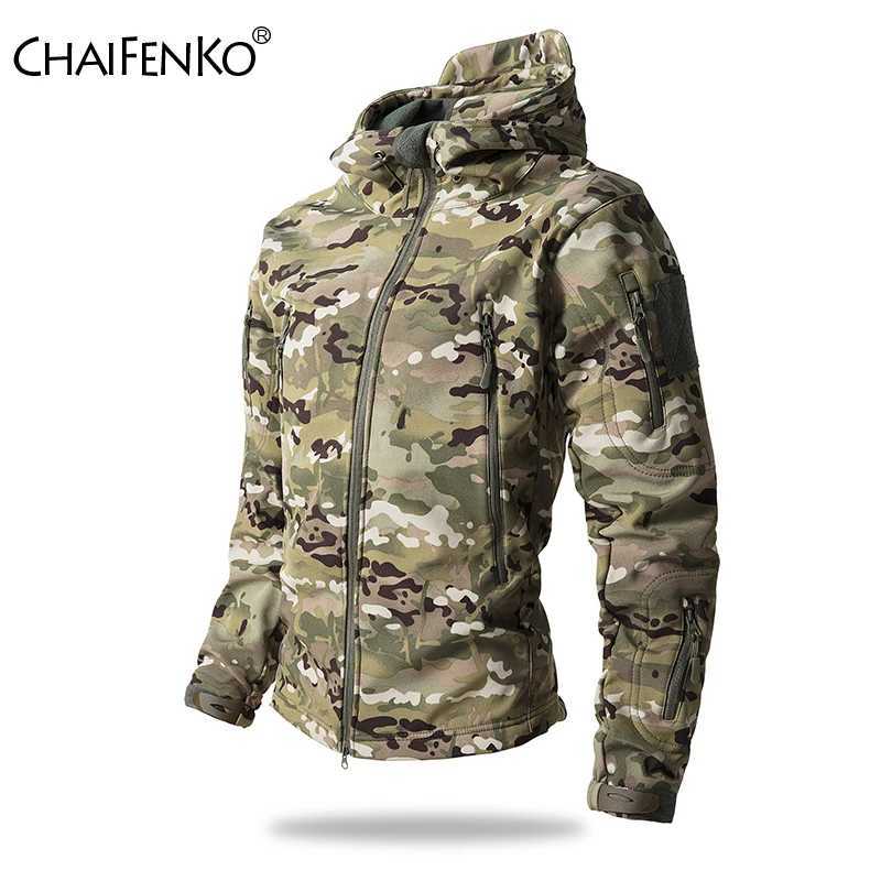 Lurker Shark Skin Soft Shell Tactical Jacket Men Waterproof Fleece Hooded Coat Hunting Clothes Autumn New Outdoor Camouflage Jacket W250809