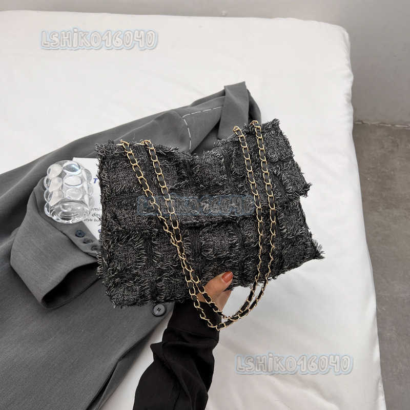 Large Capacity Fashion Niche Tote Bag for Women 2023 New Spring Summer Canvas College Student Shoulder Bag H250808