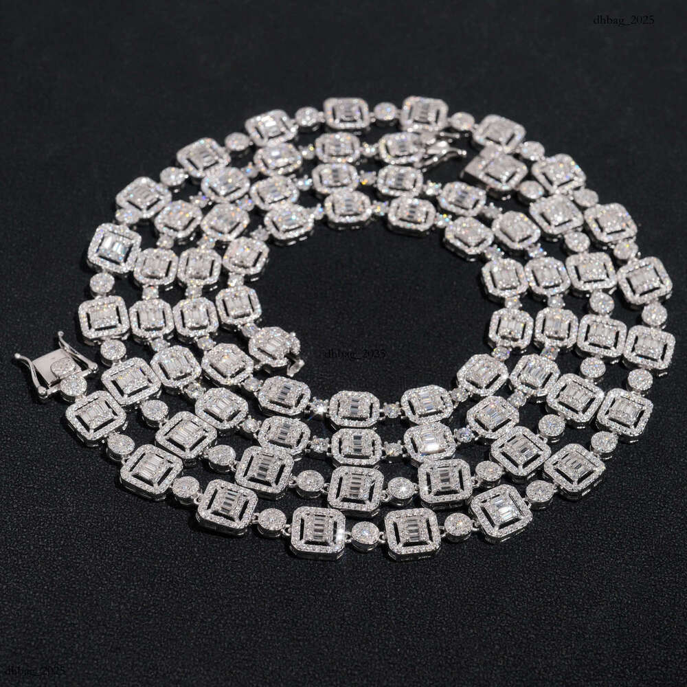 8/9.5mm Hip-Hop Men'Iced Out VVS Moissanite Cuban Chain Necklace Trendy Brand Accessories