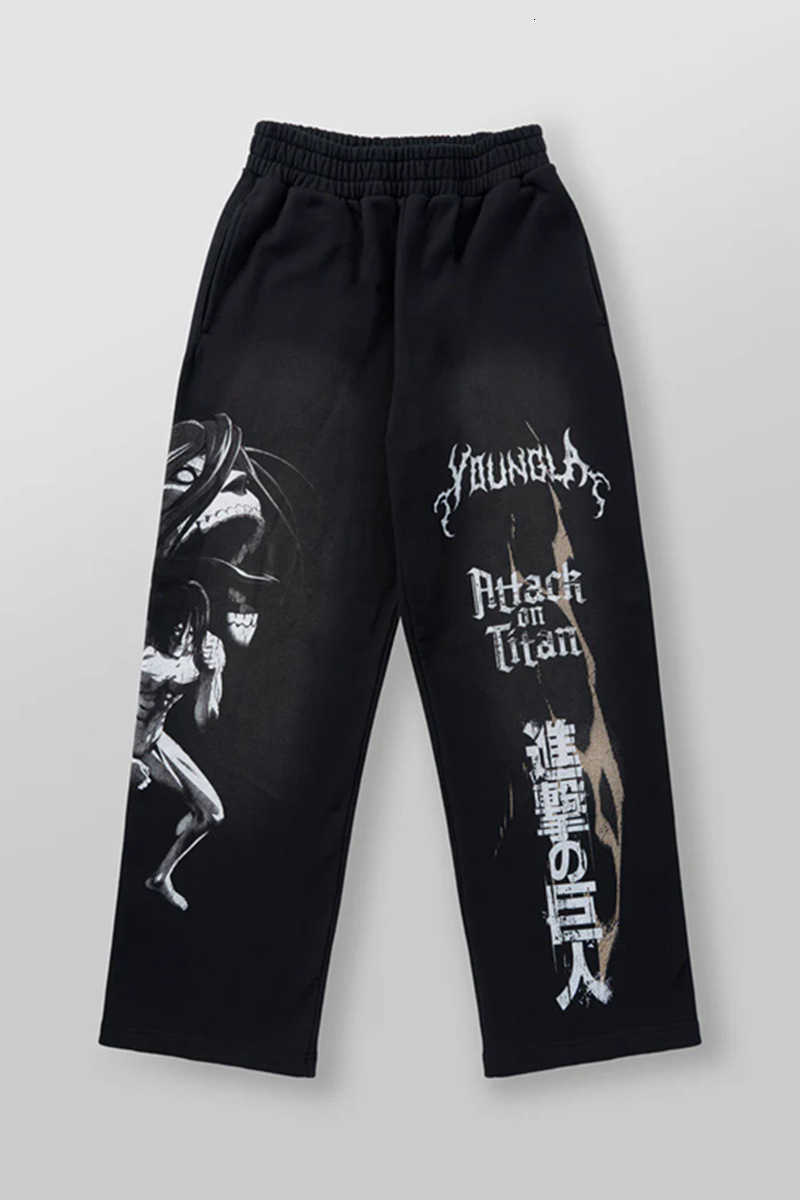 Hip Hop Y2k Pants Baggy Sweatpants Men Elastic Waist American Streetwear Vintage Joggers Casual Pants Men Clothing X250625