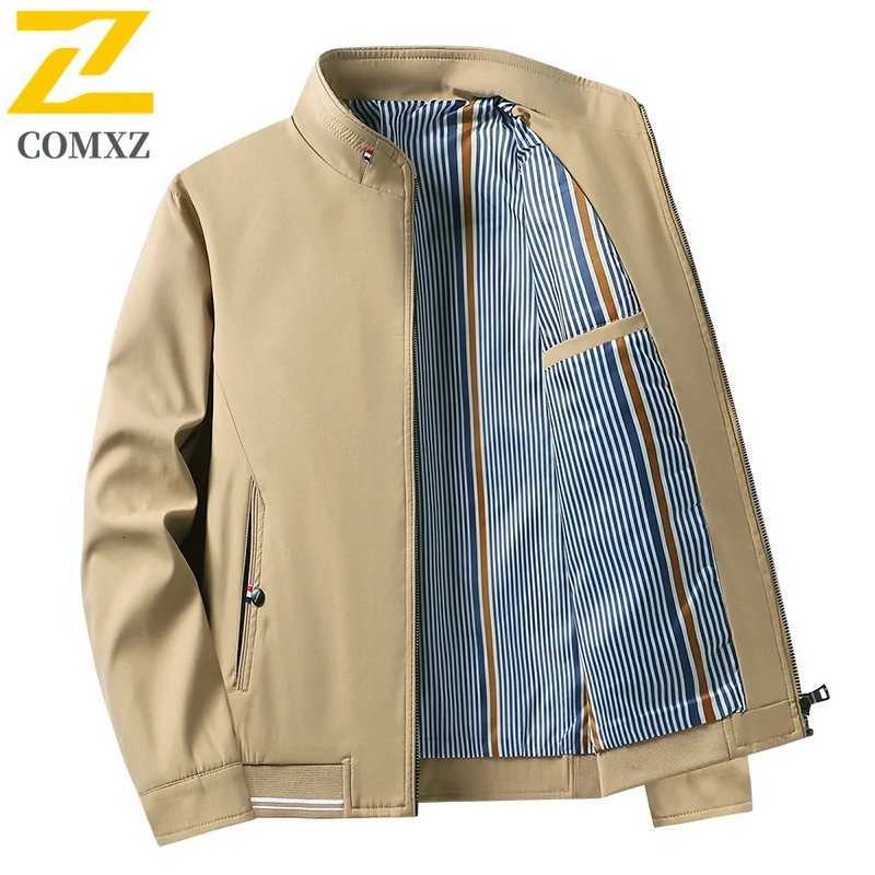 Brand Jacket Mens 2025 Spring And Autumn Fashion All-match Solid Color Collar Windproof Jacket Male Casual Business Loose Coat W250809