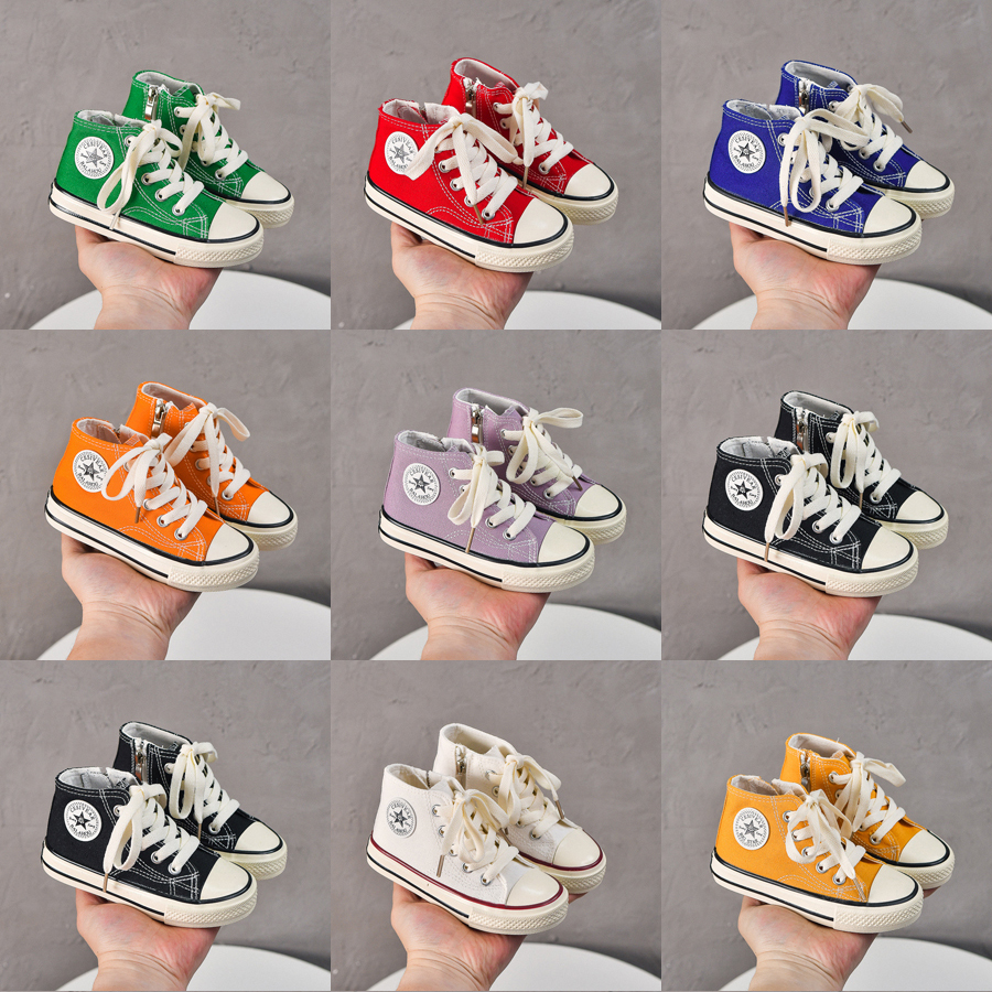 Kids Canvas Shoes Fashion Toddlers Designer Shoes Boys High-Top Girls Cloth Shoes Littlesprouts Children Youth Canvas Shoes Sizes 19 - 36 L0771