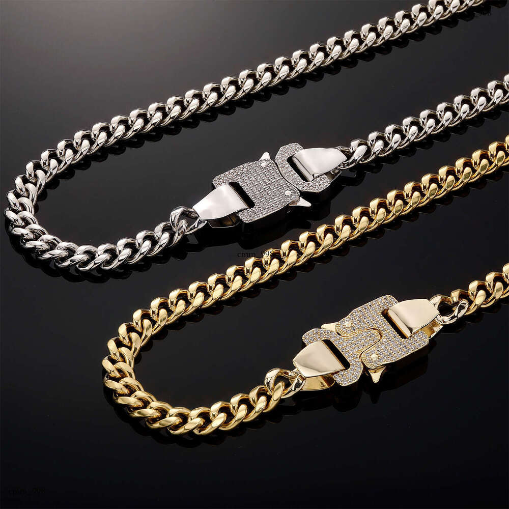 Functional Style 10MM Titanium Cuban Chain Hip-Hop Sterling Silver Trendy Necklace Unisex Simple Jewelry