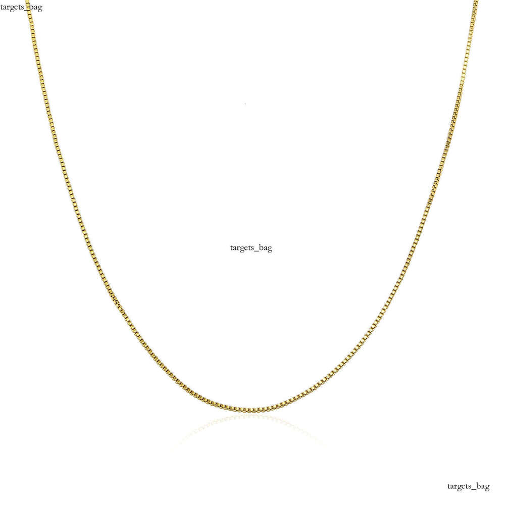 1.1mm Sterling Silver Universal Necklace 14K Gold Plated Women's Color Retention Versatile Box Chain Factory