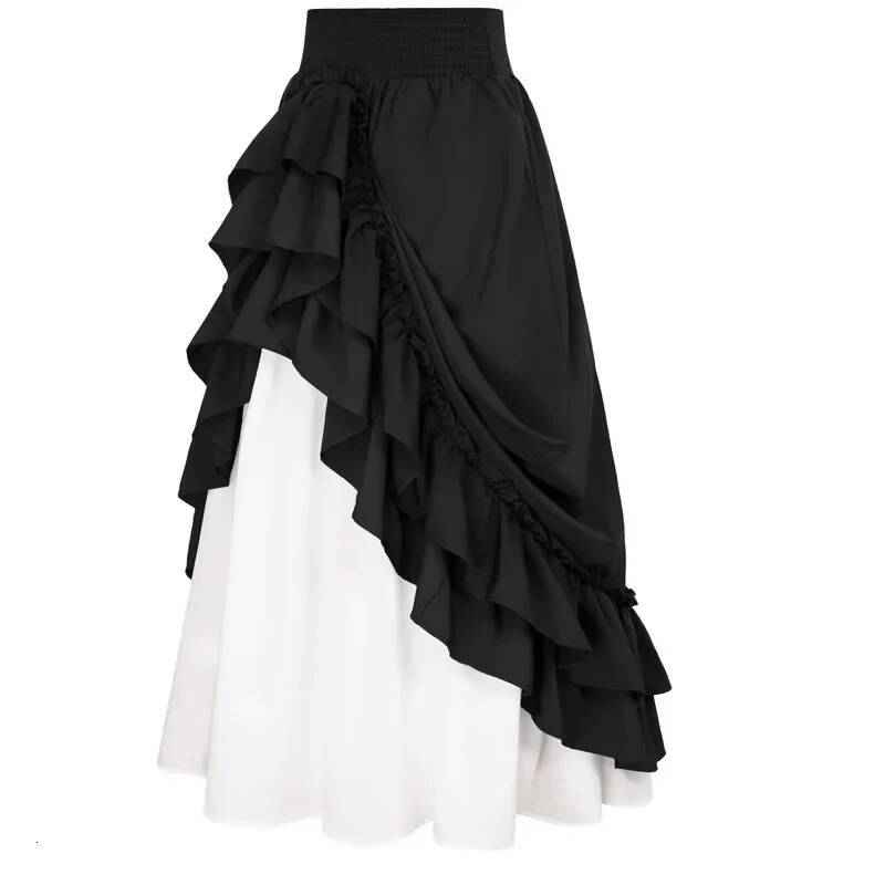 2025 Summer New Women's Halloween Performance Skirt Renaissance Retro Half body Retro trend Stage Performance Skirt Women's Fashion Skirt Ne