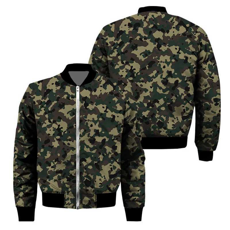 Classic 3D Print Camouflage Zipper Jacket for Men Outdoor Sports Camo Jackets Cool Street Spring Autumn Long Sleeves Coat Tops W250809