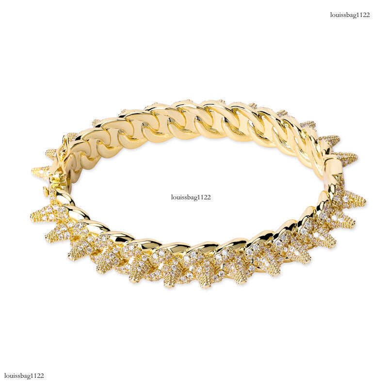 Rivet Solid Bracelet Exquisite Punk Men's Personality Full Dia Bangle Street Fashion Accessory