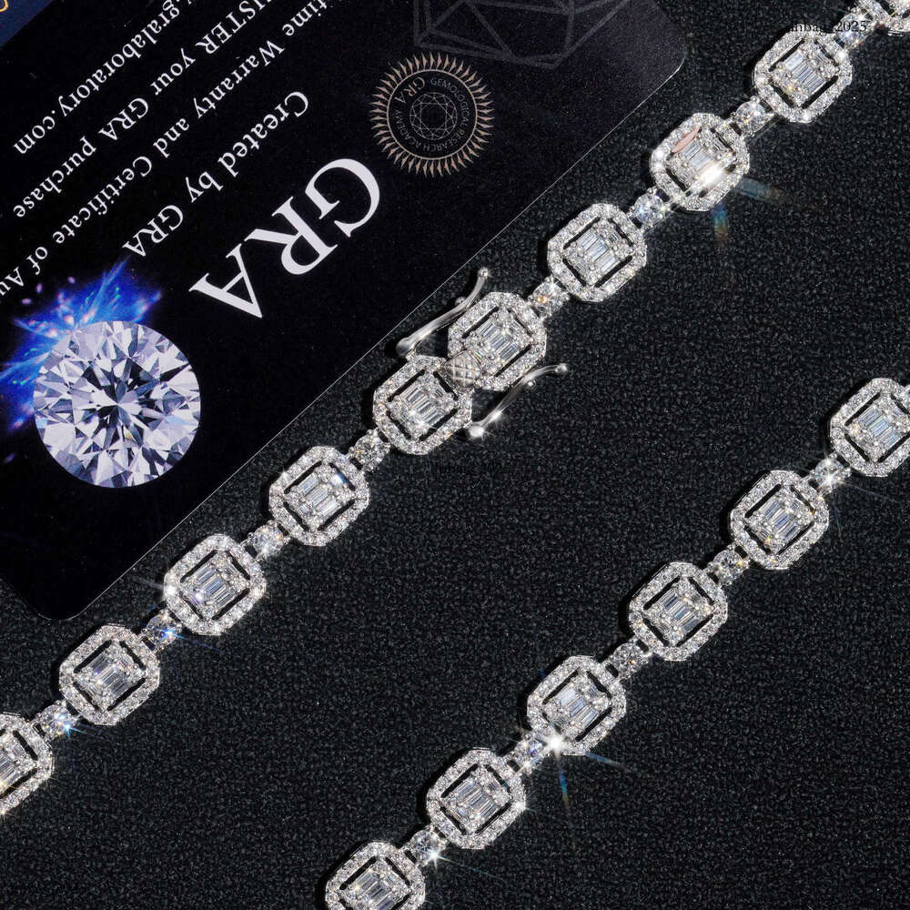 8/9.5mm Hip-Hop Men'Iced Out VVS Moissanite Cuban Chain Necklace Trendy Brand Accessories