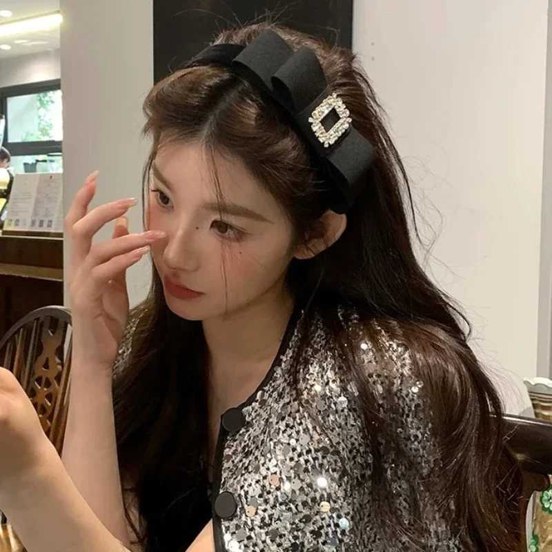 Korean Fashion Fabric Bow Haiand Luxry Crystal Rhinestone Hair Clips Bridal Hair Bands Hair Accessories for Girls Wen Y250809