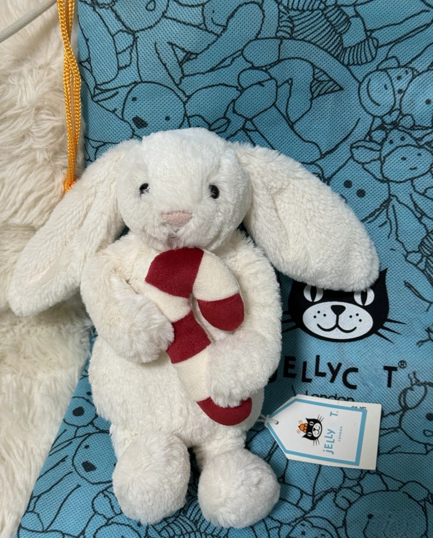 Dolls jellys Cat Bashful Bunny With Tree Plush Children's plush toys Hing crutches Christmas Bonnie 2 Rabbit Soft Toy Cute Soothing the Doll Gift