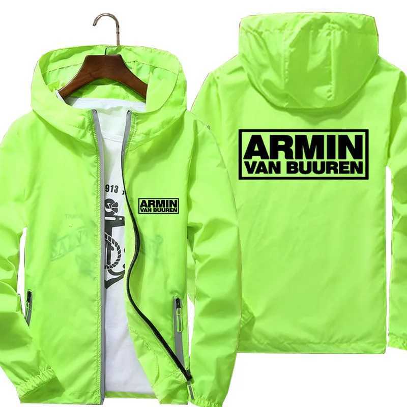 ARMIN VAN BUUREN Mens Windbreaker Pilot Thin Reflective Jacket Coat Bomber Flight Jackets Hooded Zipper Male T-shirt 7XL W250809