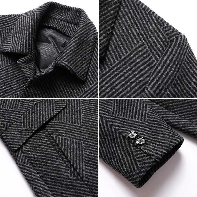 2023 New Arrival Winter Fashion Wool Coats Thickened Trench Coat Men Mens Smart Casual Woolen Jackets Detachable Liner Size M-3XL XJ250809