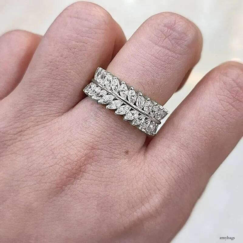 2024 Choucong Top Sell Drop Ship Gorgeous Wedding Rings Vintage Jewelry White Gold Fill Marquist Cut 5A Cubic Zircon CZ Dia Party Women Engagement Lea
